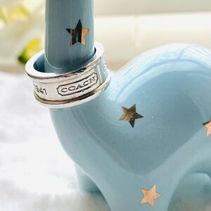 COACH Logo 925 Sterling Silver Ring/Band